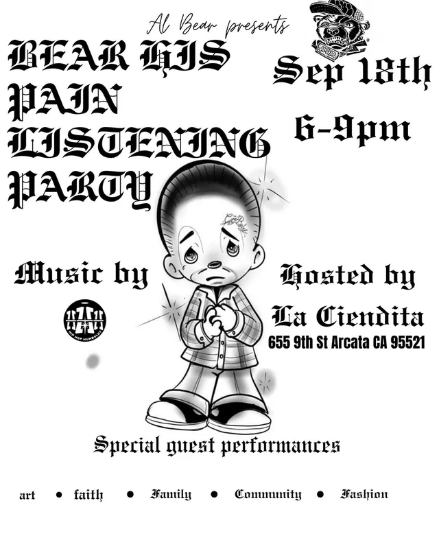 Instagram post: This Friday come hangout at my listening party for Bear His Pain 6-9 pm we got good food…